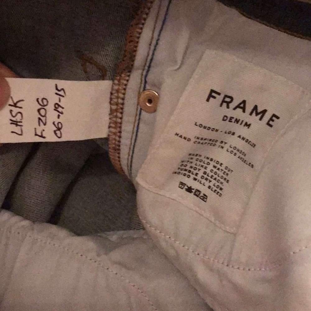 👖 Frame Denim 👖 Le High Rise Skinny Jeans with Piping in FAIRWAY size 27 - Picture 5 of 13